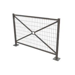 Barrière Versailles grillagée sur platines - longueur 147 cm de FAP Collectivités