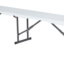 Banc valise blanc 180 cm en polyéthylène HDPE - LIFETIME