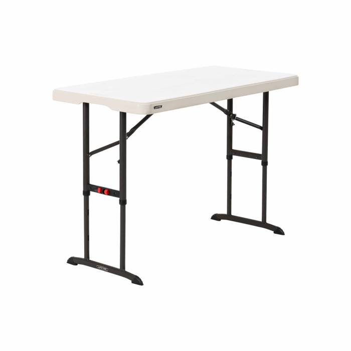 Table pliante polyéthylène blanche  122 x 61 x 61 / 74 / 86.4 cm nesting- Lifetime