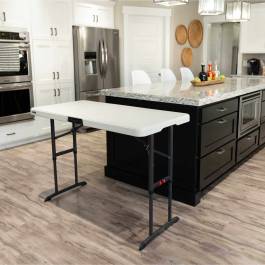 Table pliante polyéthylène blanche  122 x 61 x 61 / 74 / 86.4 cm nesting- Lifetime