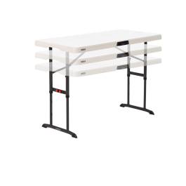 Table pliante polyéthylène blanche  122 x 61 x 61 / 74 / 86.4 cm nesting- Lifetime