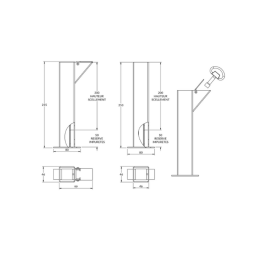 Kit d’amovibilité pour tube de barrière 40x40 mm