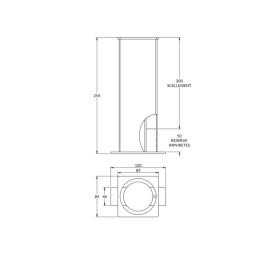 Fourreau galva à sceller pour tube de barrière Ø 76 mm