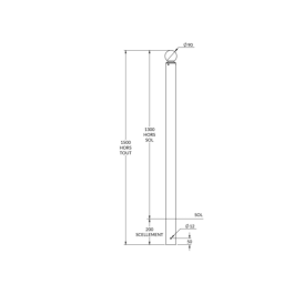 Potelet boule riveté Ø76 mm – Mobilier urbain acier galvanisé durable