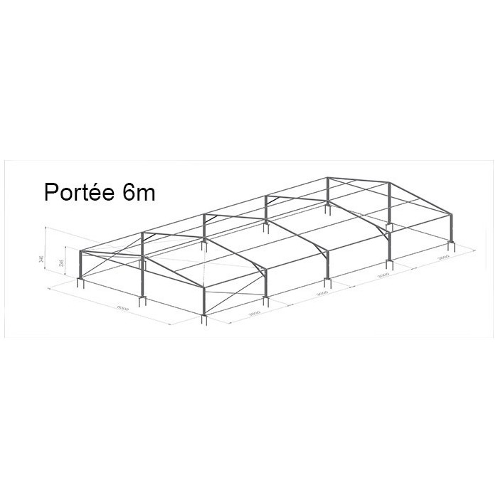 Tentes Structure Aluminium 54m² - 6x9m