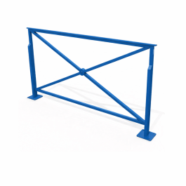 Barrière Croix de Saint André  de FAP COLLECTIVITES sur platines - longueur 164 cm