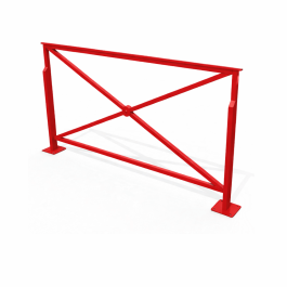 Barrière Croix de Saint André  de FAP COLLECTIVITES sur platines - longueur 164 cm