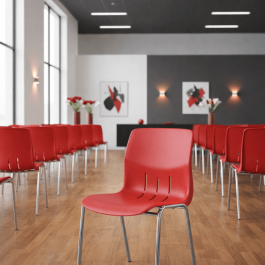 Chaise Kaline accrochable M2 - piètement chrome en Ø 18 mm