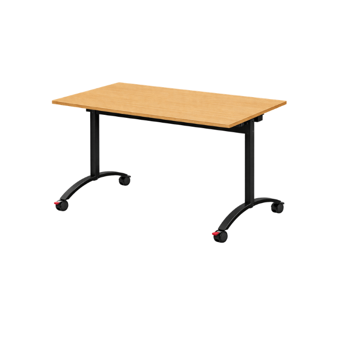 Table pliante mobile pour collectivités, écoles et salles ERP. Plateau rabattable stratifié ou mélaminé. Idéale réunion, formati