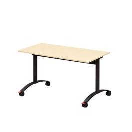 Table rabattable sur roulettes 120x80 cm mélaminée | ISY