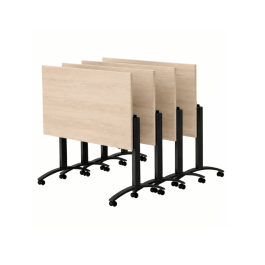 Table rabattable sur roulettes 120x80 cm mélaminée | ISY