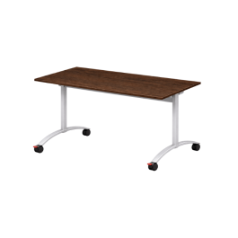 Table rectangulaire à roulettes plateau stratifié rabattable 160x80cm - ISY