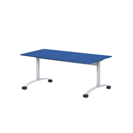 Table rectangulaire à roulettes plateau stratifié rabattable 160x80cm - ISY