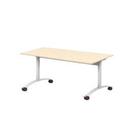 Table rabattable sur roulettes ISY mélaminée 180 x 80 cm| ISY