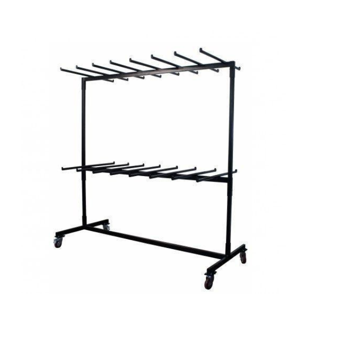 Chariot de transport – Double niveau pour chaises pliantes