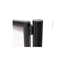 Kit 2 poteaux Quatro initiaux sans bandeau-titre - h 2475 mm pour Vitrine "1000" et "2000" - PROCITY