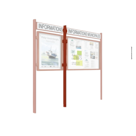 Poteau Quatro complémentaire - hauteur 3000 mm pour Vitrine "1000" et "2000" - PROCITY