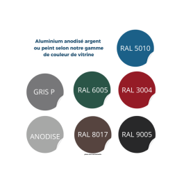 Kit 2 poteaux Quatro initiaux avec ou sans bandeau-titre - h 2700 mm pour Vitrine "1000" et "2000" - PROCITY