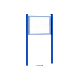 Kit 2 poteaux Quatro initiaux avec ou sans bandeau-titre - h 2700 mm pour Vitrine "1000" et "2000" - PROCITY