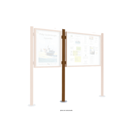 Poteau Quatro complémentaire sans bandeau-titre - h 2475 mm pour Vitrine "1000" et "2000" - PROCITY