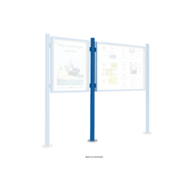 Poteau sur platine Quatro complémentaire sans bandeau-titre - h 2058 mm pour Vitrine "1000" et "2000" - PROCITY