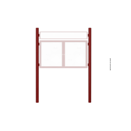 Kit 2 poteaux  Ø 76 avec bandeau-titre - h 3000 pour Vitrine "1000" et "2000" - PROCITY