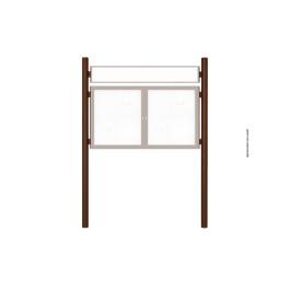 Kit 2 poteaux  Ø 76 avec bandeau-titre - h 3000 pour Vitrine "1000" et "2000" - PROCITY