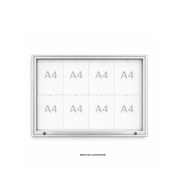 Vitrine "1000" vitrage Plexichocs® extérieure 1 porte levante - 8 A4 - PROCITY-FAP COLLECTIVITES