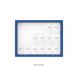 Vitrine "1000" vitrage Plexichocs® extérieure 1 porte levante - 18 A4 - PROCITY