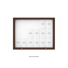 Vitrine "1000" vitrage Plexichocs® extérieure 1 porte levante - 18 A4 - PROCITY