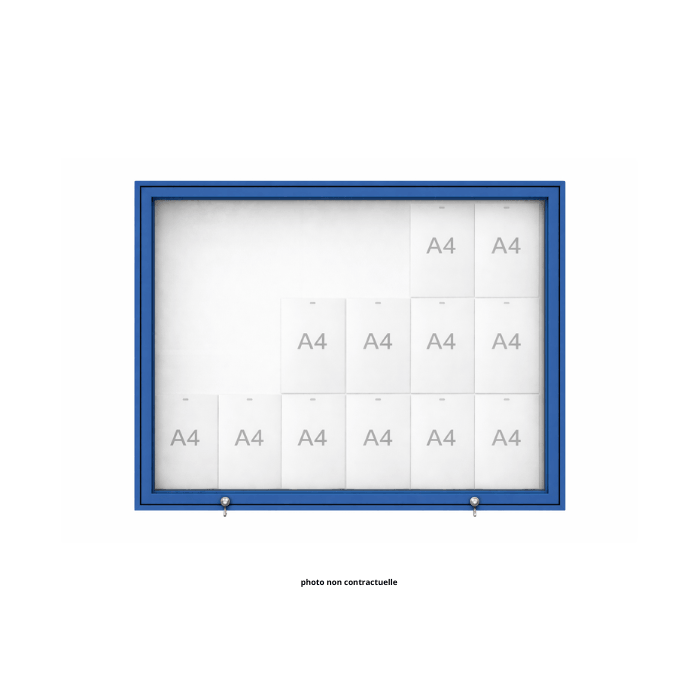 Vitrine "1000" vitrage verre sécurisé extérieure 1 porte levante - 18 A4 - PROCITY
