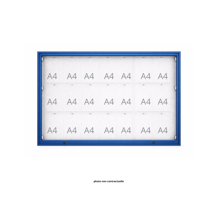 Vitrine "1000" vitrage Plexichocs® extérieure 1 porte levante - 21 A4 - PROCITY