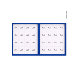 Vitrine "1000" vitrage Plexichocs® extérieure double battant- 24 A4 - PROCITY