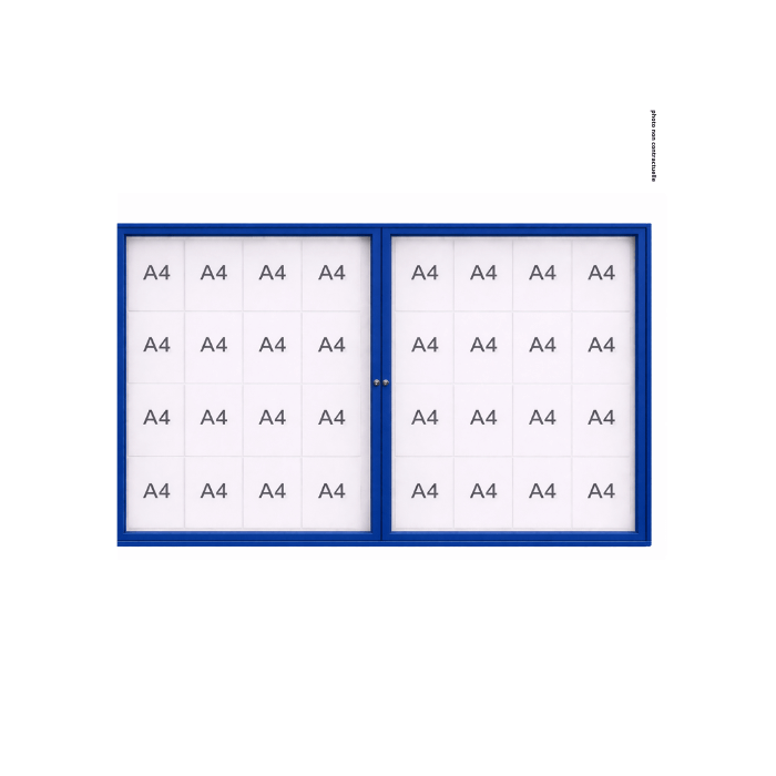 Vitrine "1000" vitrage Plexichocs® extérieure double battant- 24 A4 - PROCITY