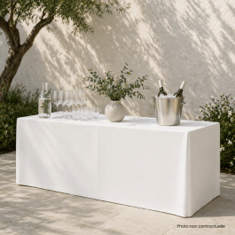 Housse 4 cotés pour table 180x76 cm lycra 300 gr/m²  – Nappe  professionnelle