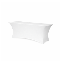 Housse de table stretch 122x76 cm – Blanc