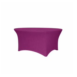 Housse pour table ronde Ø1160 cm lycra 210 gr/m²violine  proche pantone 7657C