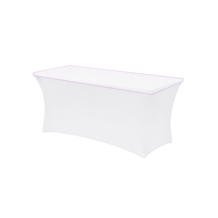 Housse de plateau de table en lycra 210 gr/m²– blanc – Nappe stretch professionnelle