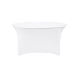 Housse pour plateau de table rond blanc