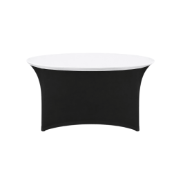 Housse pour plateau de table rond blanc