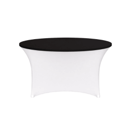 Housse pour plateau de table Ø152 cm lycra 210 gr/m²– Nappe stretch professionnelle lycra 210 gr, diamètre 122 cm,Stretch, résis