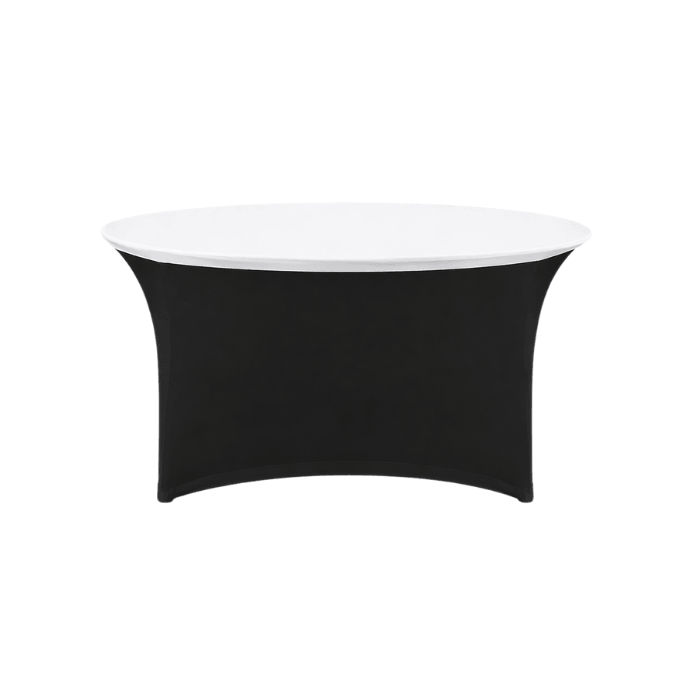 Housse pour plateau de table rond blanc