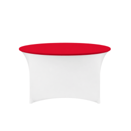 Housse pour plateau de table rond ROUGE  proche pantone 186C