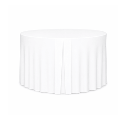 Nappe blanche tombante pour table ronde lycra 210 gr/m² - Nappe professionnelle
