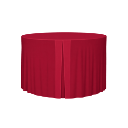 Nappe BORDEAUX  proche pantone 7427C tombante pour table ronde lycra 210 gr/m² - Nappe professionnelle