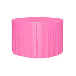 Nappe Rose bonbon  proche pantone 211Ctombante pour table ronde lycra 210 gr/m² - Nappe professionnelle