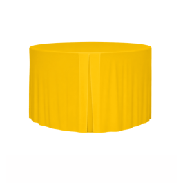 Nappe jaune  proche pantone 7406c tombante pour table ronde lycra 210 gr/m² - Nappe professionnelle