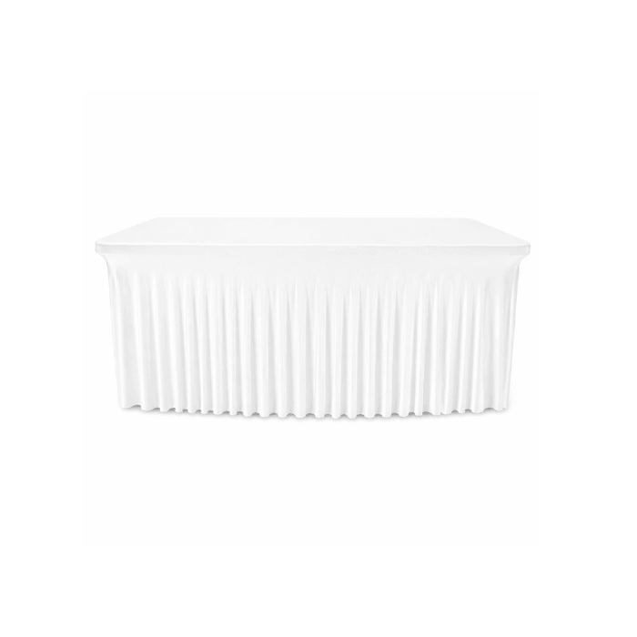 Housse pour table  couleur  blanche lycra 210 gr/m²– Nappe stretch professionnelle