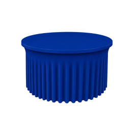 housse plissée couleur Bleu ROI proche pantone 287C  pour table ronde lycra 210 gr/m²– Nappe stretch professionnelle