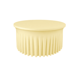 housse plissée couleur Bleu pale proche pantone 543C pour table ronde lycra 210 gr/m²– Nappe stretch professionnelle